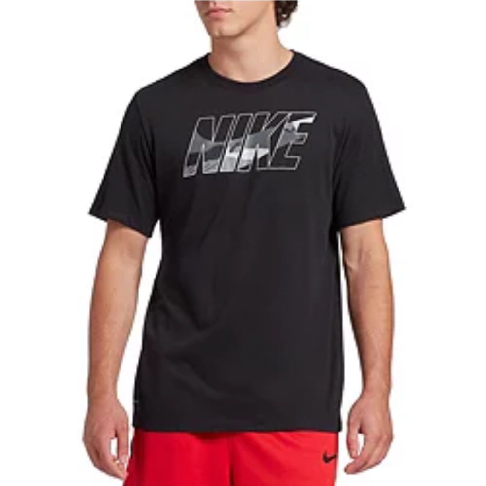 Vintage Nike Men’s Basketball T Shirt Black Gray Nike Swoosh Camo XL